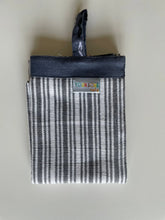 Torchon lignes grises et blanches